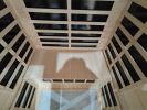 Low EMF Front door with heating panel Two Person Hemlock Far Infrared Indoor Suana Room