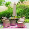 10 ft Patio Umbrella Market Table Round Umbrella Outdoor Garden with Crank and Push Button Tilt for Garden Deck Backyard Pool Shade Outside