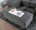 Contemporary Style Ottoman Gray Color Chenille 1pc Ottomans Living Room Furniture Plush Seat
