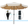 10 ft Patio Umbrella Market Table Round Umbrella Outdoor Garden with Crank and Push Button Tilt for Garden Deck Backyard Pool Shade Outside