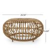 Boho Style Outdoor Wicker Coffee Table