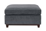 Modular Living Room Furniture Ottoman Ash Chenille Fabric 1pc Cushion Ottoman Couch