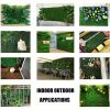 24Pcs 24in*16in Artificial Boxwood Topiary Hedge Plant Grass Backdrop Fence Privacy Screen Grass Wall Decoration For Balcony Garden Fence