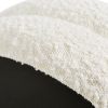 Homary 18.5" Floor Cushion Footrest Ottoman, Ivory White Boucle
