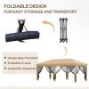 Pop Up Canopy Party Tent with Netting 10' x 20' Beige -AS