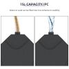 Outsunny 4 Pieces Cantilever Patio Umbrella Base Stand, Outdoor Offset Umbrella Weight Plates, 158 lb Capacity Sand or 60 Liter Capacity Water, Black