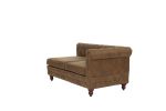 Reversible One Arm Loveseat Dark Coffee Breathable Leatherette Tufted 1pc Couch Living Room Furniture