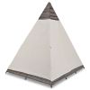 GO 90.5" Length Outdoor Sunbed With Colorful Pillows, Wicker Patio Daybed With Cushions, Tent Shape, Brown and Beige