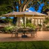 15x9ft Large Double-Sided Rectangular Outdoor Twin Patio Market Umbrella with light and base- taupe