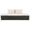 Patio Bed Black 76.8"x23.6" Poly Rattan