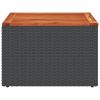 Garden Table Black and Brown PE Rattan Compact Durable
