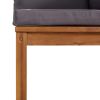 7 Piece Patio Lounge Set with Cushion Solid Acacia Wood