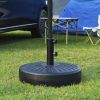 50LBs Round Umbrella Base Water Filled Steel Umbrella Stand, Heavy Duty Filled Umbrella Base Stand for Outdoor, Patio, Garden, Lawn
