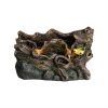 Outdoor Garden Water Fountain - Modern Tree Trunk Waterfalls Fountains with LED Lights & Pump for Patio Yard Porch Pool Decor