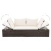 Patio Bed Brown 76.8"x23.6" Poly Rattan