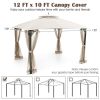 10 x 12 Feet Gazebo Replacement Top with Air Vent and Drainage Holes