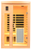 Low EMF Front door with heating panel Two Person Hemlock Far Infrared Indoor Suana Room