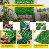 24Pcs 24in*16in Artificial Boxwood Topiary Hedge Plant Grass Backdrop Fence Privacy Screen Grass Wall Decoration For Balcony Garden Fence