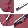 9 FT 8 ribs Outdoor Solar Patio Umbrella LED Table Umbrellas with LED Strip Lights & Hub Light, Aluminum Frame(No shipment on weekends)