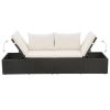 Patio Bed Black 76.8"x23.6" Poly Rattan