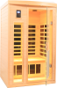 Low EMF Front door with heating panel Two Person Hemlock Far Infrared Indoor Suana Room