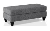 Living Room 1pc Ottoman Transitional Style Chenille Fabric Gray Color Tappered Feet Couch Ottoman