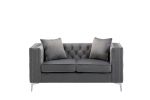 Lorreto 63" Gray Velvet Loveseat