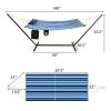 1pc Hammock Chair Stand Set Cotton Swing with Pillow Cup Holder Indoor Outdoor