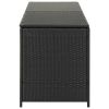 Patio Storage Box Poly Rattan 78.7"x19.6"x23.6" Black