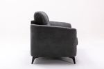 Callie 60" Gray Woven Fabric Loveseat