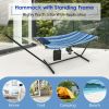 1pc Hammock Chair Stand Set Cotton Swing with Pillow Cup Holder Indoor Outdoor