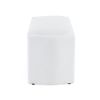 Elegant Long - shaped Storage Ottoman Bench of boucle material with Simple and Grand Design, White
