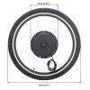 26in 1000W Rear Drive With Tires Bicycle Modification Parts Black