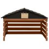 Robotic Lawn Mower Garage Black and Brown 30.7"x29.1"x21.3" Firwood