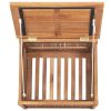 Patio Storage Box 23.6"x19.7"x22.8" Solid Teak Wood