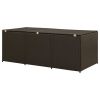 Patio Storage Box Poly Rattan 70.9"x35.4"x27.6" Brown