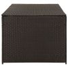 Patio Storage Box Poly Rattan 70.9"x35.4"x27.6" Brown