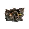 Outdoor Garden Water Fountain - Modern Tree Trunk Waterfalls Fountains with LED Lights & Pump for Patio Yard Porch Pool Decor