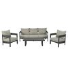 U_STYLE High-Quality Outdoor Seating Set with Thick Cushions for Ultimate Comfort, Perfect for Lawns, Patios, and Poolside