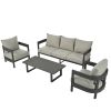 U_STYLE High-Quality Outdoor Seating Set with Thick Cushions for Ultimate Comfort, Perfect for Lawns, Patios, and Poolside
