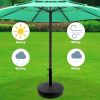50LBs Round Umbrella Base Water Filled Steel Umbrella Stand, Heavy Duty Filled Umbrella Base Stand for Outdoor, Patio, Garden, Lawn
