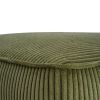 ISABELLA Square Ottoman, Olive Green, Corduroy