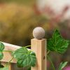 Wooden Raised Garden Bed with Trellis, Outdoor Planter Box with Drainage Crevices for Climbing Vine Plants Flowers, 24" x 12" x 49"