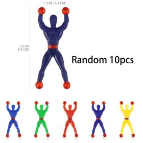 10pcs Random Wall Climbing Toy; Wall Tumblers Sticky Toys; Sticky Wall Climbers Rolling Men Creative Tricky Toys For Boys And Girls; Birthday Party Fa (Color: 10pcs-Random Wall Crawler)