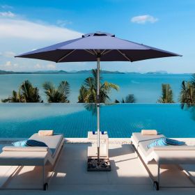 7.5FT Patio Umbrella, Outdoor Table Umbrella with Push Button Tilt and Crank, UV Protection Waterproof Market Sun Umbrella with 6 Sturdy Ribs for Gard (Color: as Pic)