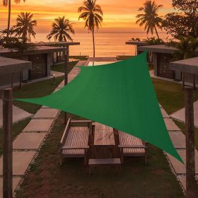 Artpuch Custom Size Dark Green Sun Shade Sail Triangle Canopy 185 GSM Durable Fabric UV Block Awning for Outdoor Patio Garden Backyard (Customize (Color: Dark Green, size: 11'X27')