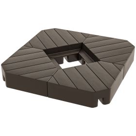 Outsunny 4 Piece Patio Cantilever Umbrella Base Weight Set, Outdoor Offset Umbrella Weights for Umbrella Stand (Color: as Pic)