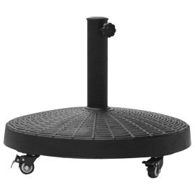 Outsunny 50 lbs. Umbrella Base, 20.5", Round Heavy Duty Umbrella Stand with Wheels for 1.5" or 2" Umbrella Poles, Patio Market Stand for Outdoor, (Color: as Pic)