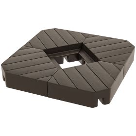 Outsunny 4 Piece Patio Cantilever Umbrella Base Weight Set, Outdoor Offset Umbrella Weights for Umbrella Stand, 132 lb. Capacity Water or 176 lb. Capa (Color: as Pic)