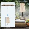 Outsunny Double-sided Patio Umbrella 9.5' Large Outdoor Market Umbrella with Push Button Tilt and Crank, 3 Air Vents and 12 Ribs, for Garden, Deck, Po